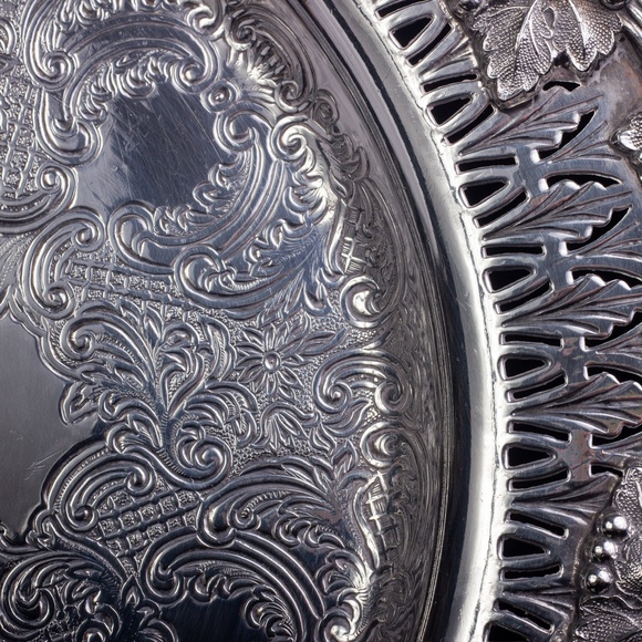 Vintage Birks Silver Tray Rideau Plate 12" - Picture 7 of 10